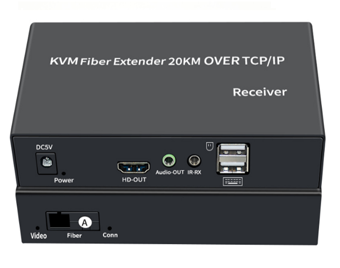 HDMI KVM Fiber SC 20KM with IR & Audio (Model: HKF20)