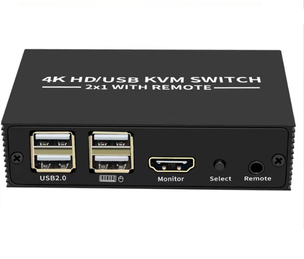 HDMI KVM Switch 4K 2-Port with Remote (4K@60Hz)