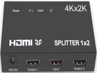 HDMI Splitter 1x2 4K x 2K (Large Mold, Updated Packaging)
