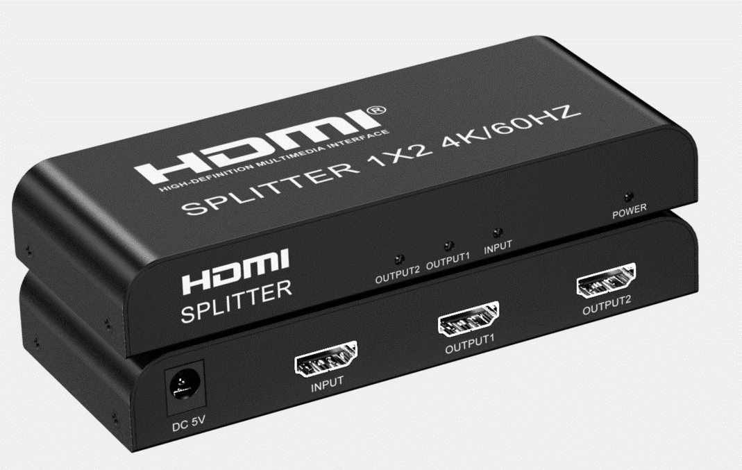 HDMI Splitter 1x2 – 4K @ 60Hz with Audio Extraction