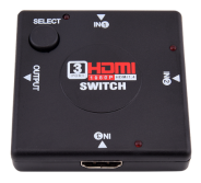 HDMI Switch 3x1 – Manual, Square, Blister Packaging
