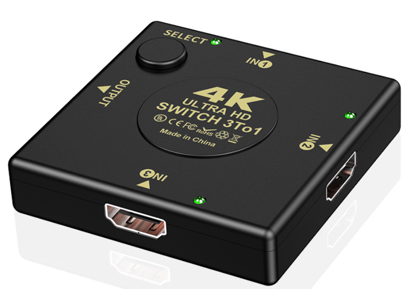 HDMI Switch 3x1 – Square Design, 4K x 2K Support