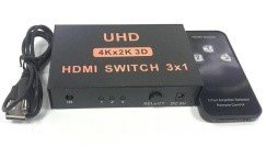 HDMI Switch 3x1 (Three Inputs to One Output) – Private Mold, Small Mold, Metal Shell, 4K*2K Support