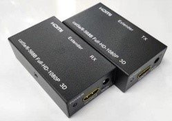  HDMI Extender 60 meters Dual Power Supply Gray Packaging

