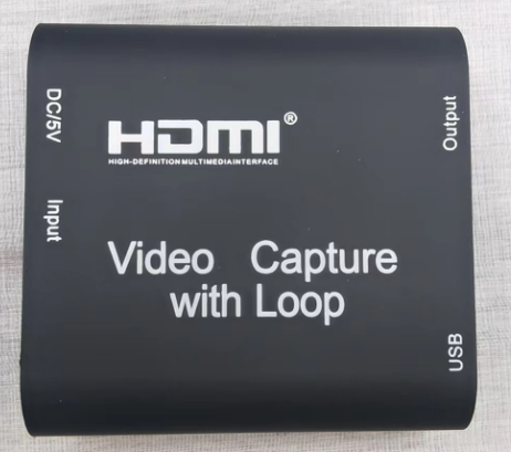  HDMI to USB Capture Card with Loop-out, Plastic Case (Private Model)