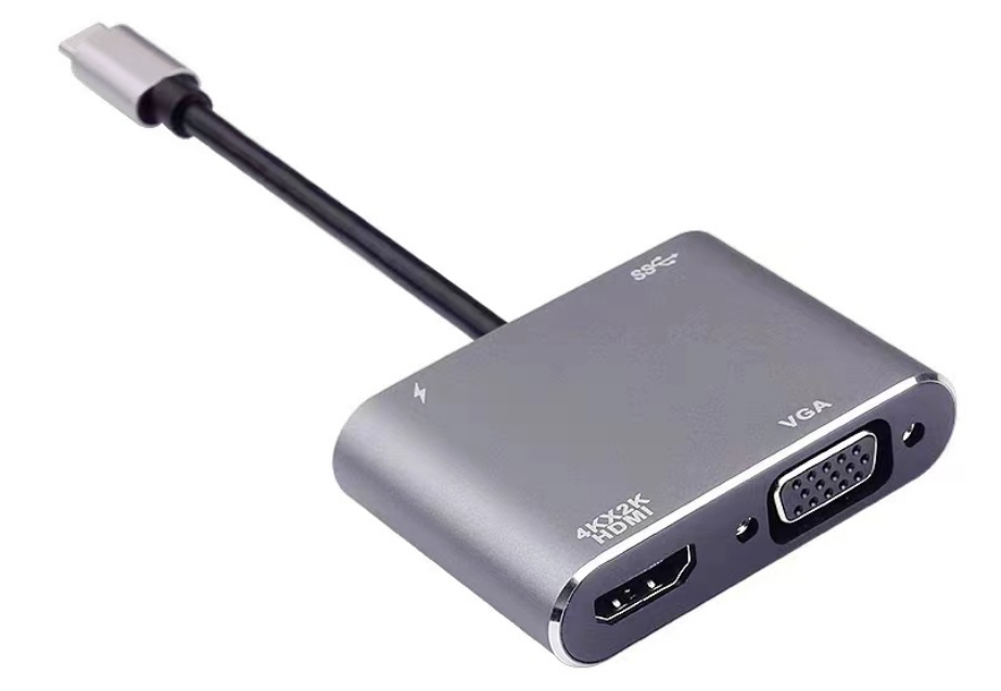 TYPE-C to HDMI + VGA 4-in-1 Cable (4K*2K)