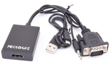 VGA to HDMI Cable (Green Packaging, Black)