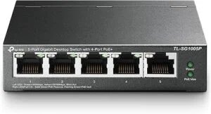 Omada 5-Port Gigabit Smart Switch with 1-Port PoE++ in and 4-Port PoE+ out -SG2005P-PD