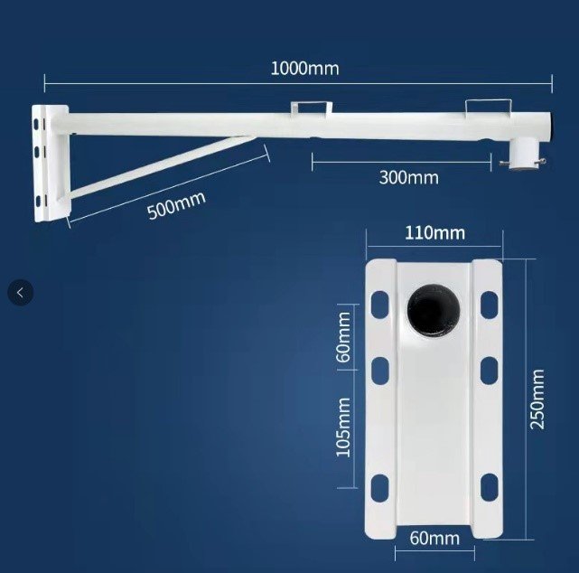 60cm Round Tube Outdoor Bracket(Double guns with ball integrated)
