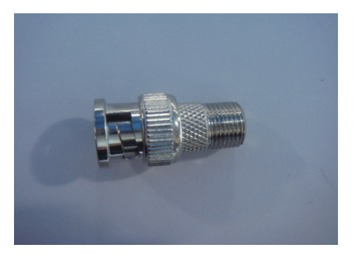 BNC male to F male connector