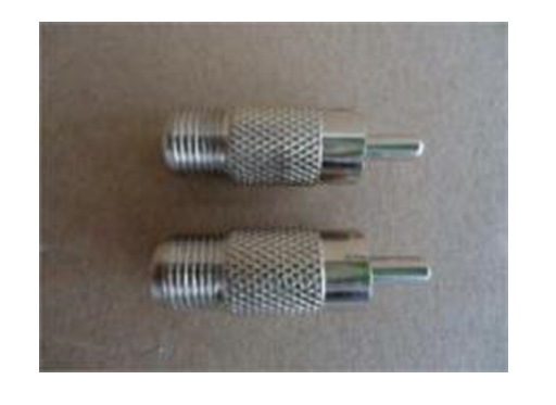 RCA male to F male connector