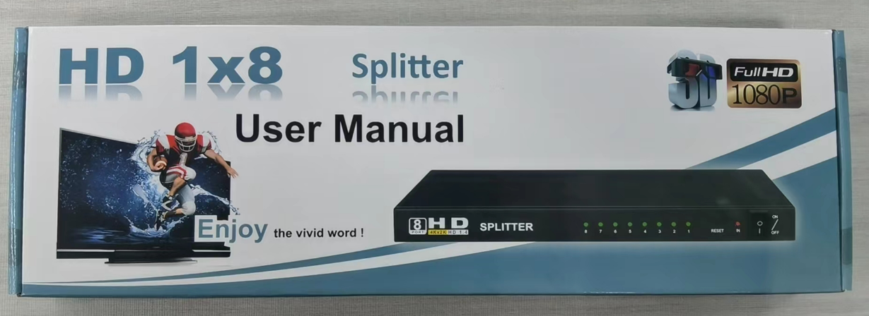 HDMI Splitter 1 In 8 Out Small Mold Small Packaging
