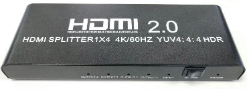 HDMI Splitter 1 In 4 Out 4K 60Hz with Audio Extraction – Grey Packaging