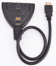HDMI Switch 3-in-1 Pig Tail 4K×2K Blue Packaging
