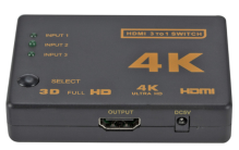 HDMI Switch 3-in-1 with Infrared, 4K×2K, Matte Case