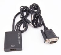 VGA to HDMI Cable Model, Black and White Packaging