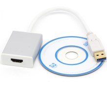 USB 3.0 to HDMI Cable (Black / Silver)